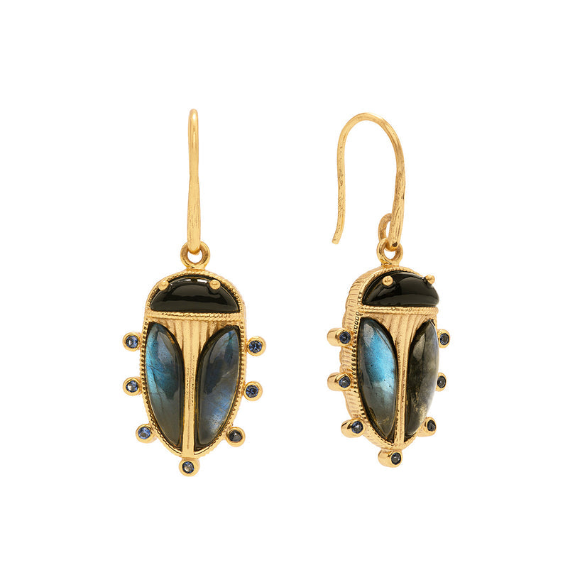 Scarab Petite Drop Earrings