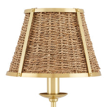 Load image into Gallery viewer, Seagrass &amp; Brass Lamp