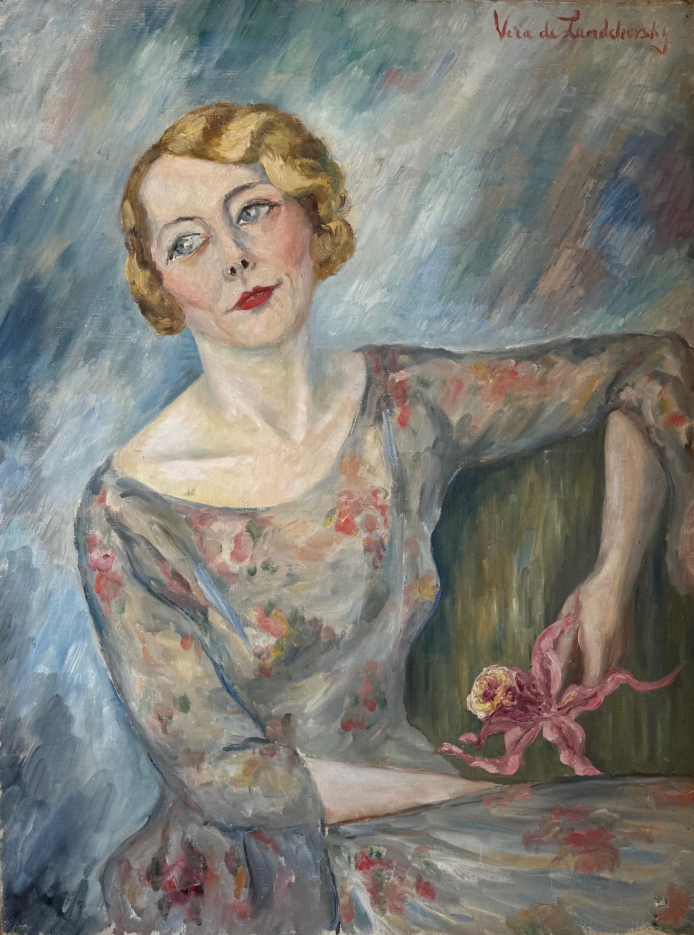 Heritage - Portrait of a Blonde Woman by Vera Landchevsky (28.5 x 21.5)