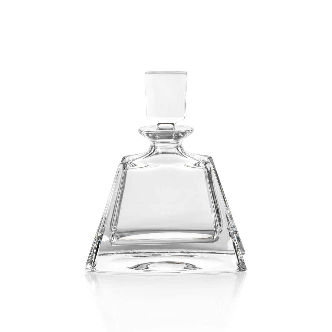 Short Triangular Glass Decanter