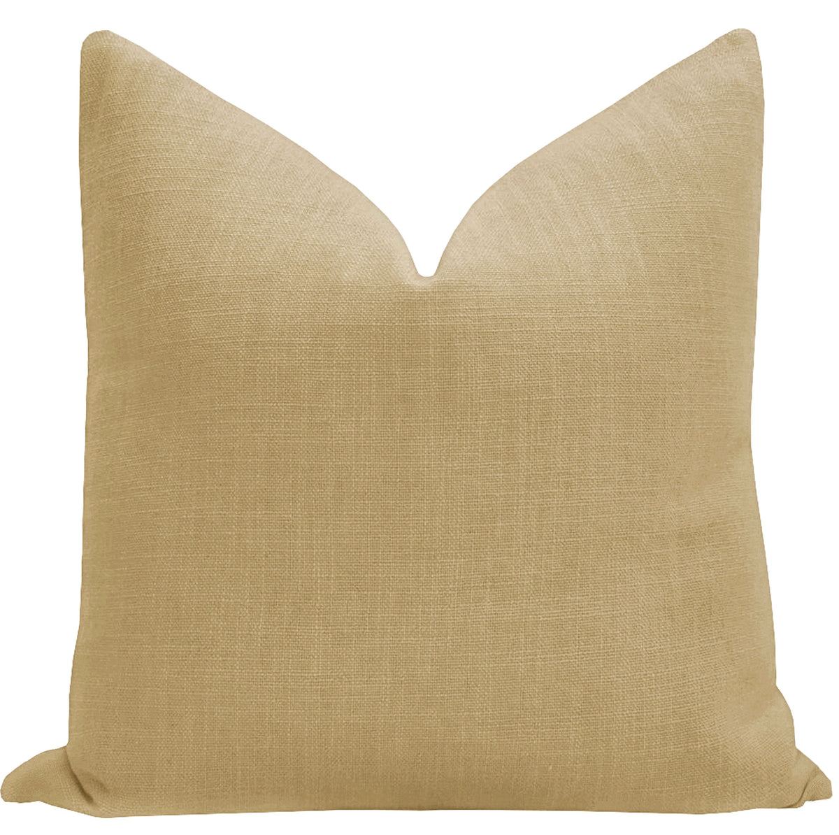 Camel Linen Pillow 22x22