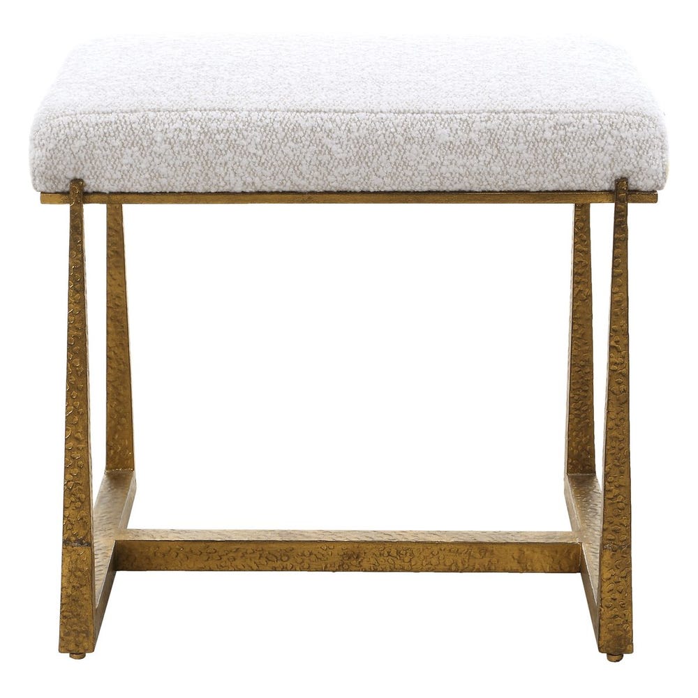Small Upholstered Gold Midas Bench