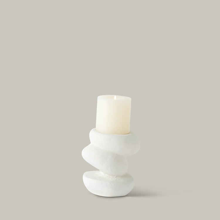 Small White Candle Holder