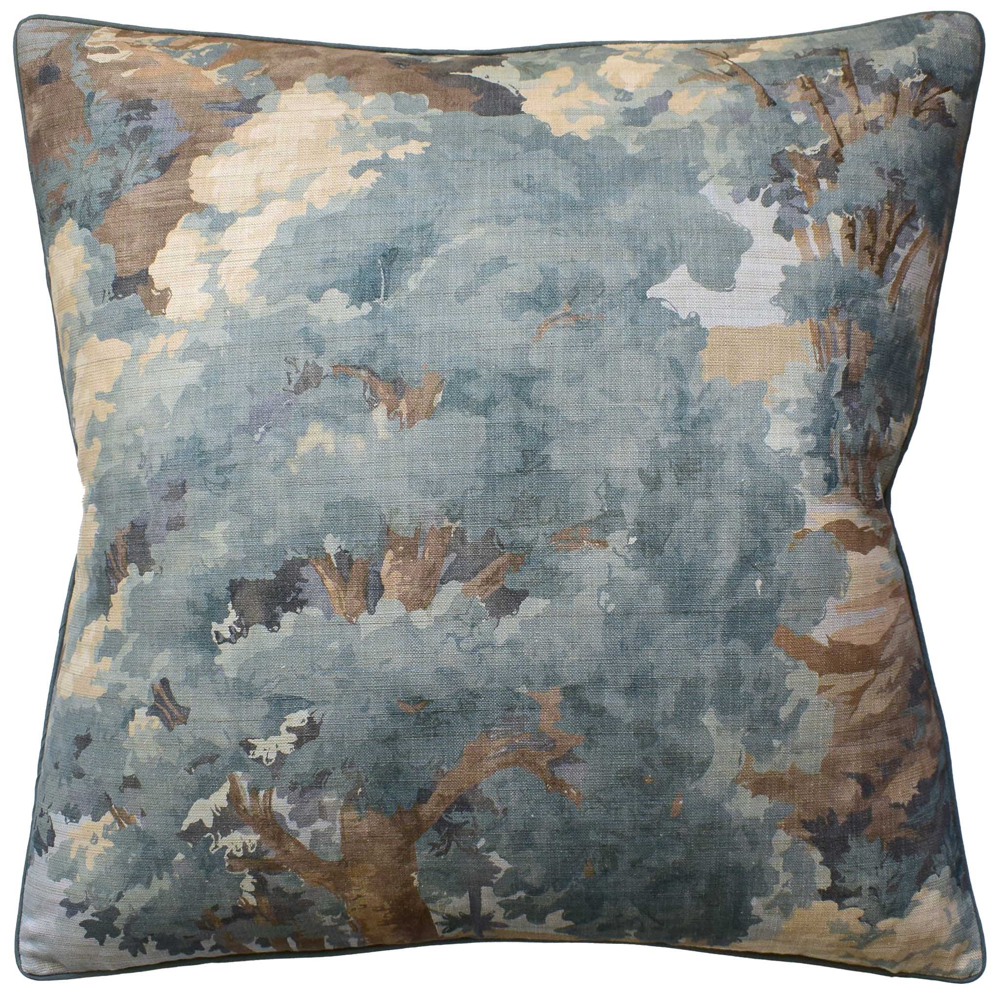 Spa Blue Woodland Clearing Pillow