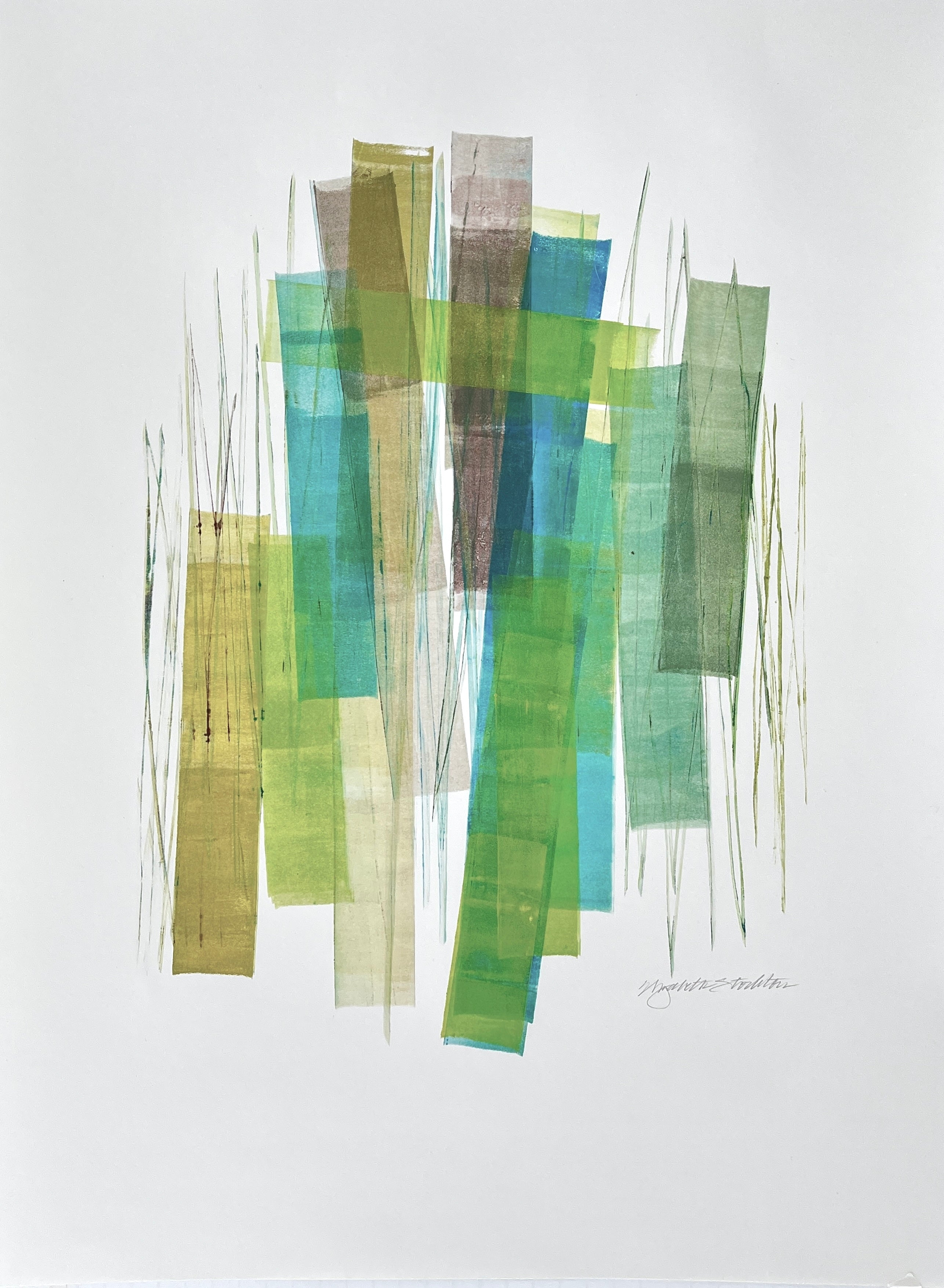 Elizabeth Stockton - Spring Grasses II (24 x 18)