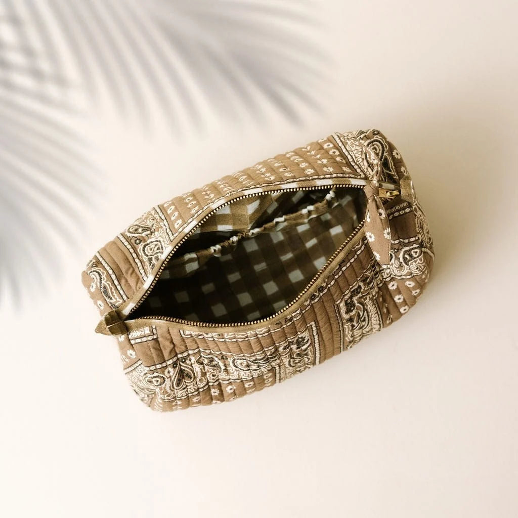 Large Olive Bandana Pouch
