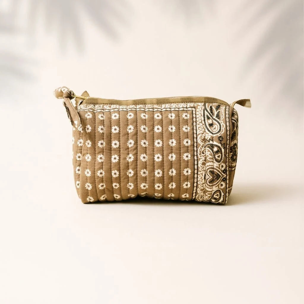 Small Olive Bandana Pouch