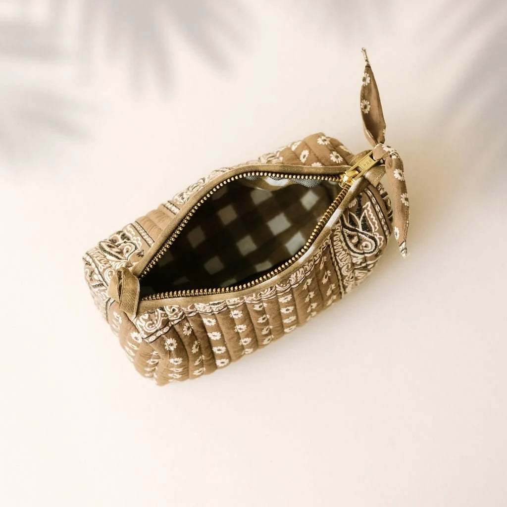 Small Olive Bandana Pouch