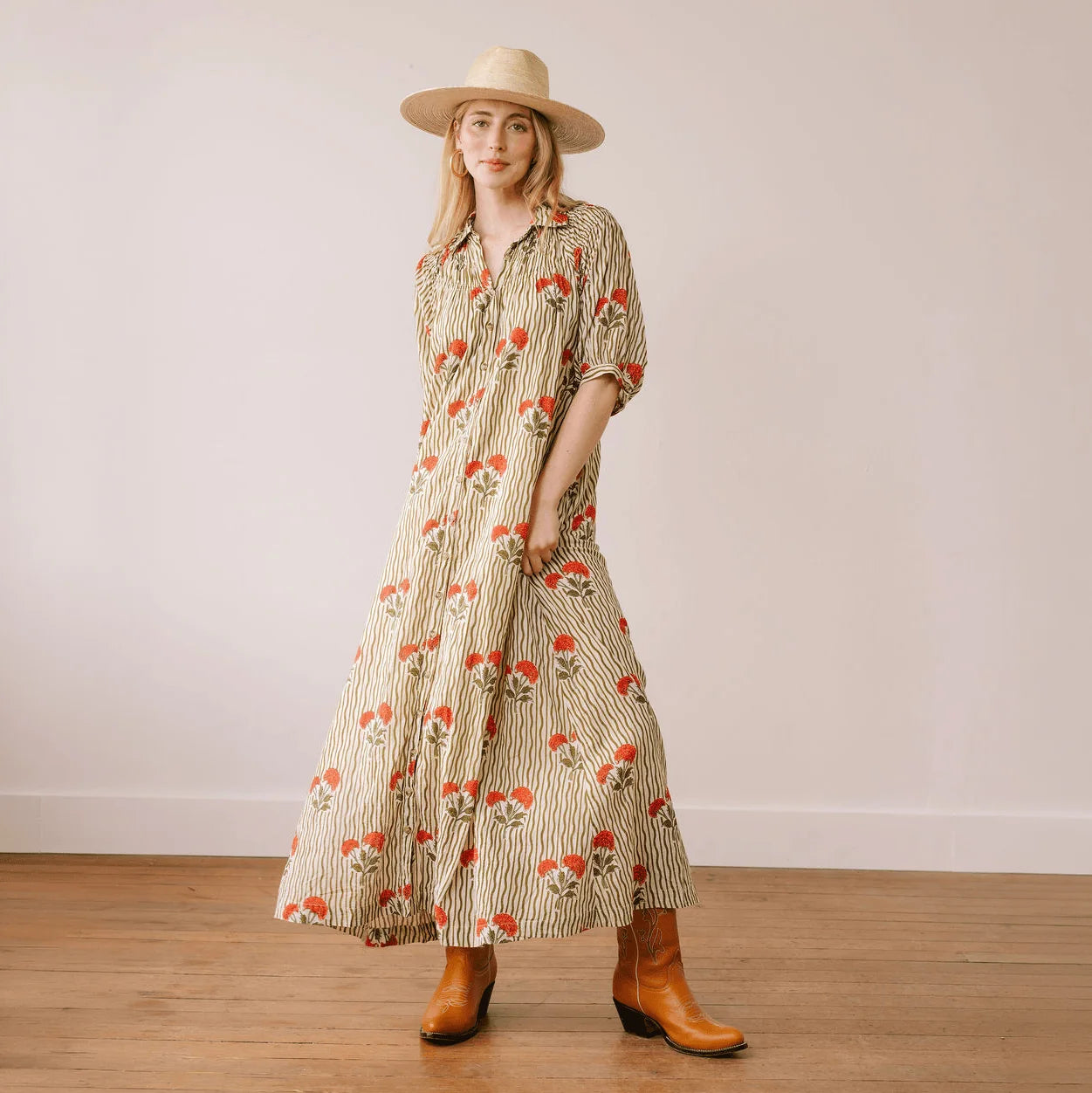 Wavy Stripe Oasis Dress