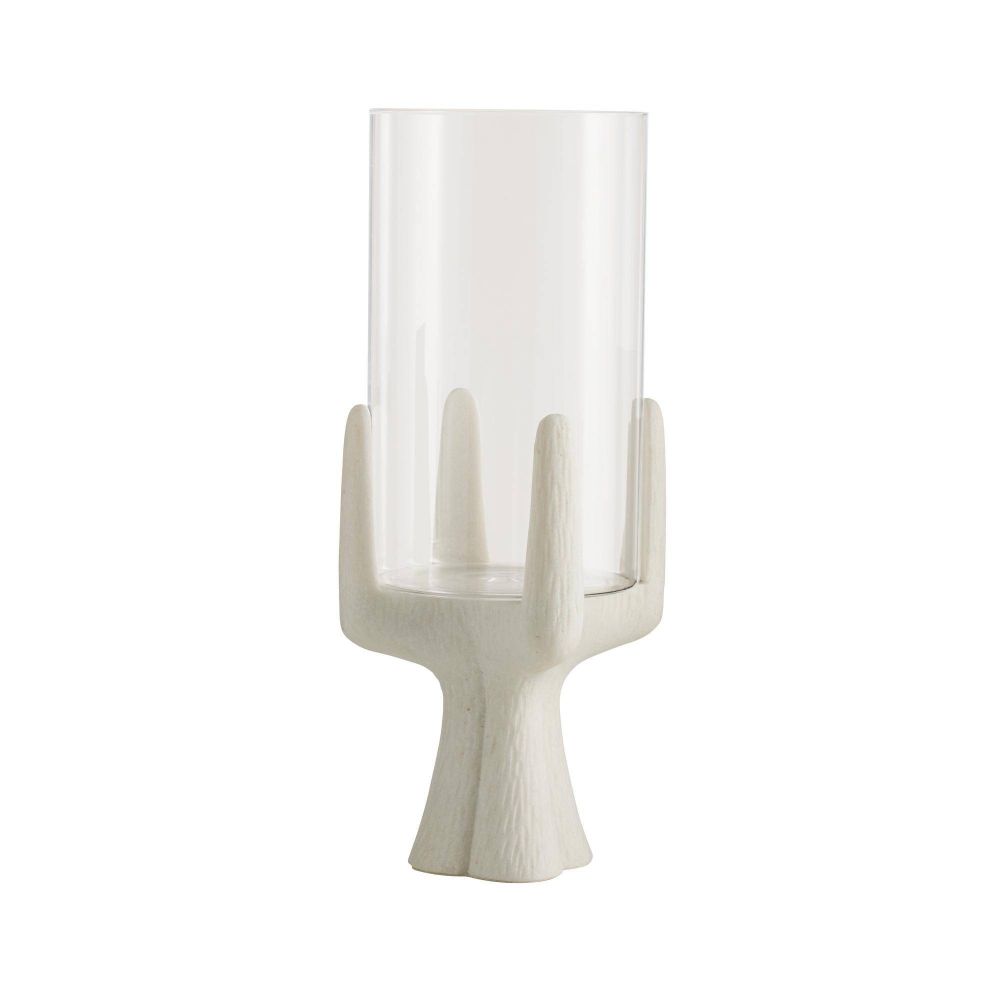 Tall Ivory Ricestone Candle Holder
