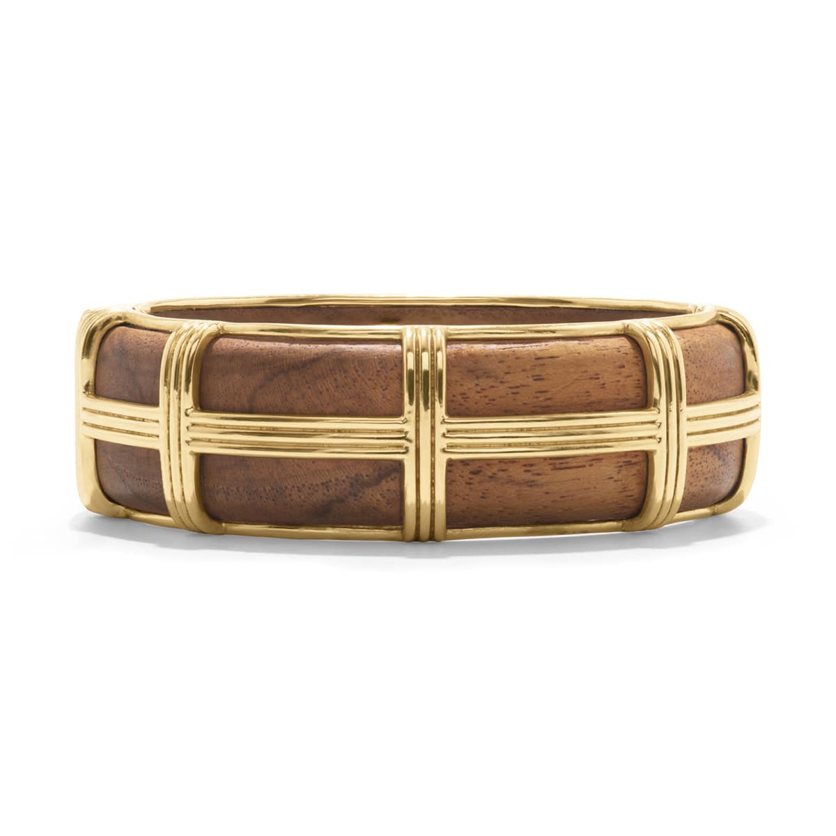 S/M Teak & Gold Gaia Bangle