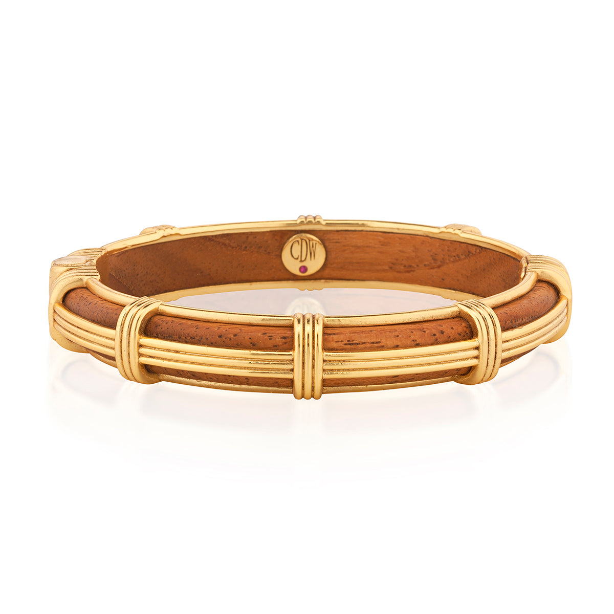 Teak Gaia Petite Hinged Bangle