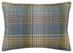 Teal Plaid Pillow 14x20