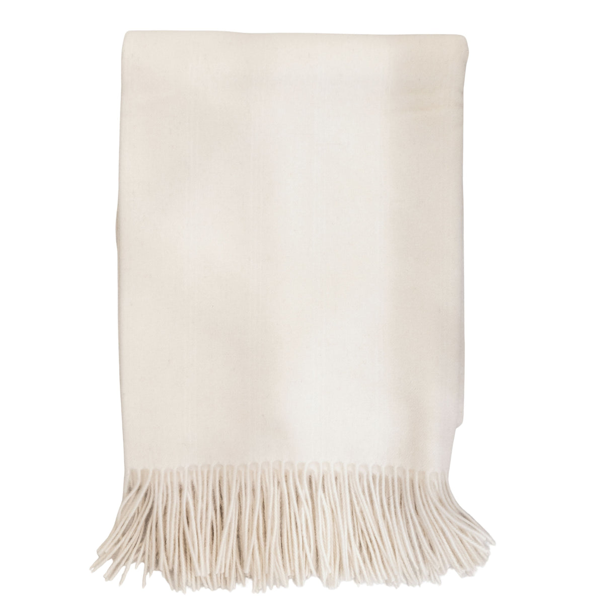 Soft White Cashmere Blend Throw