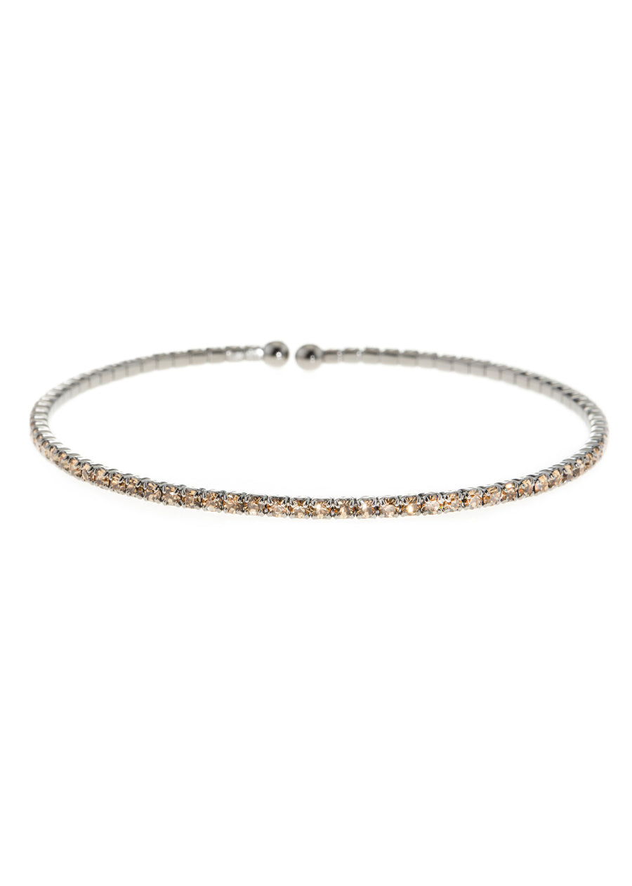 Topaz CZ & Gunmetal Finish Bangle