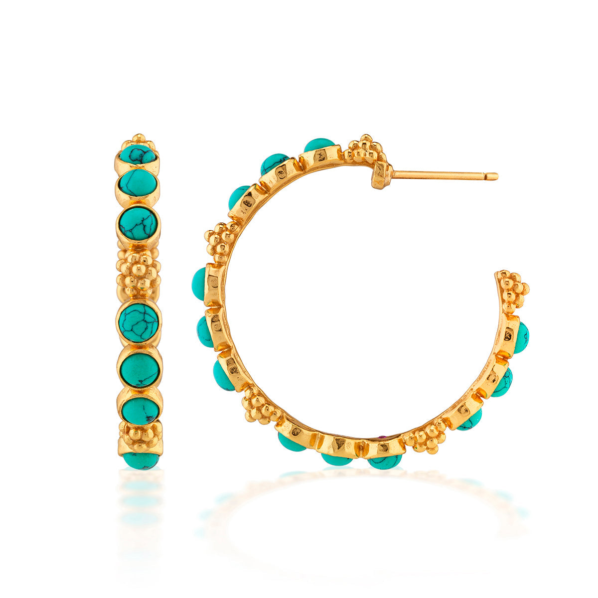 Turquoise Berry Gem Hoops