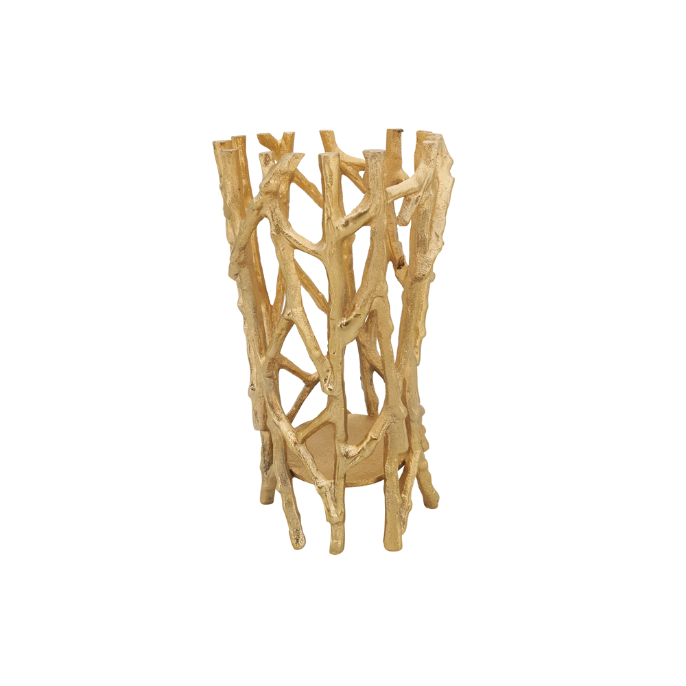 Gold Twig Candle Holder Small