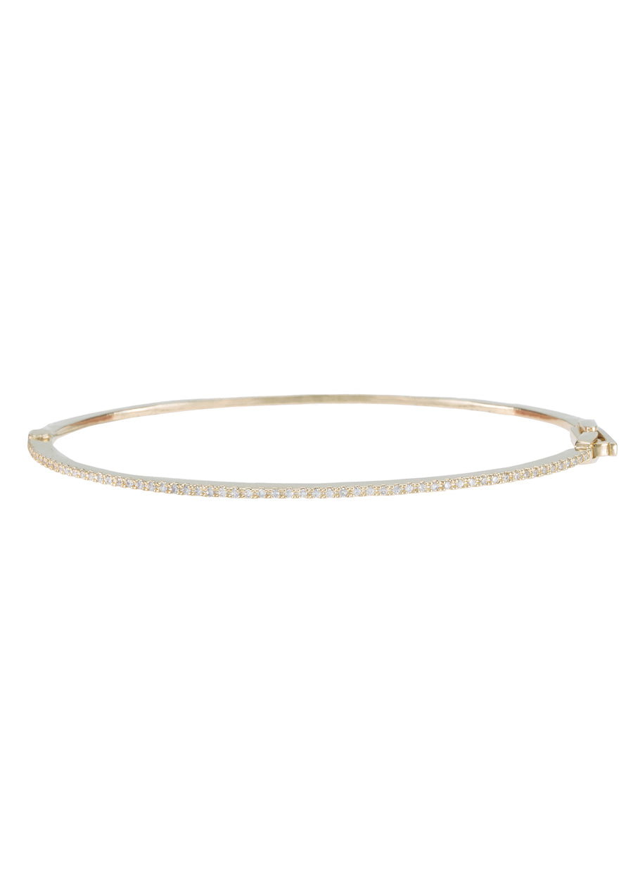 Gold Ultra Thin Oval Bangle