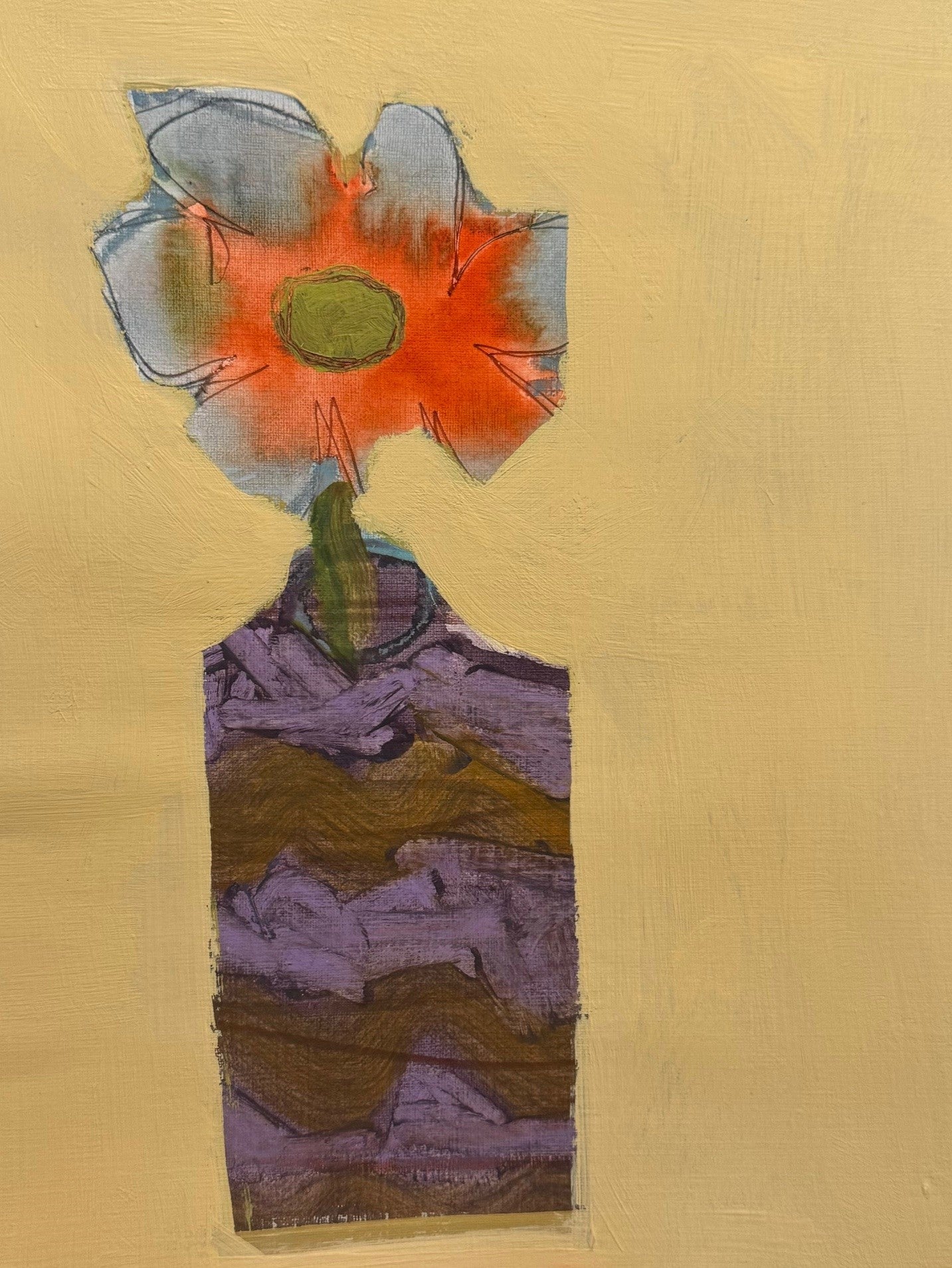 Ellen Rolli - Vessel and Imagined Flower Stem (12 x 9)