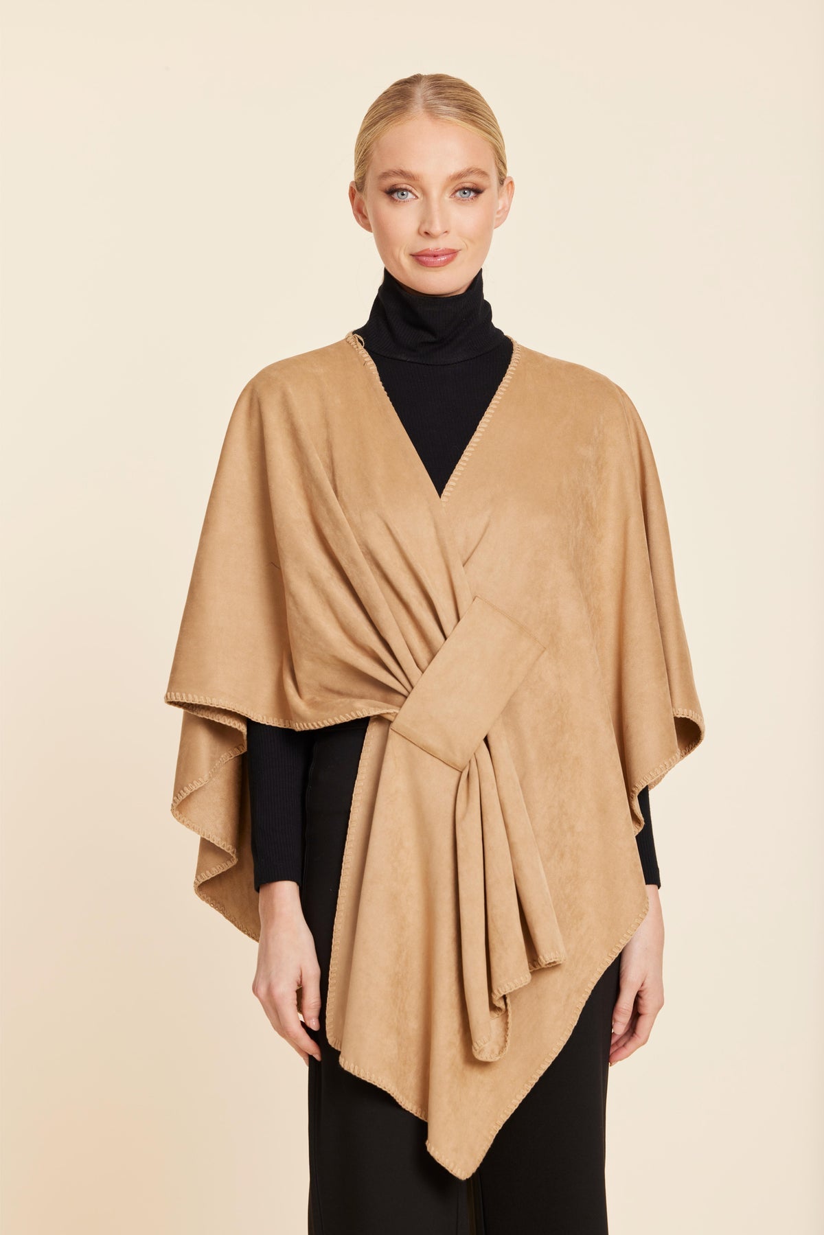 Camel Vegan Suede Wrap