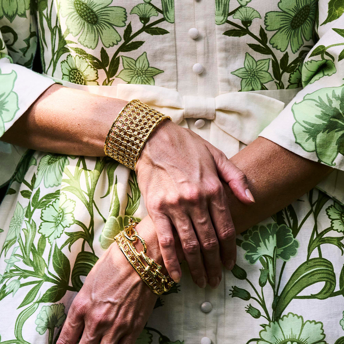 Gold Veranda Caning Cuff