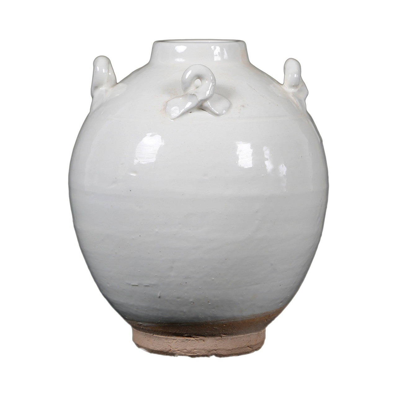 White Vintage Style Vase - 4 Handles