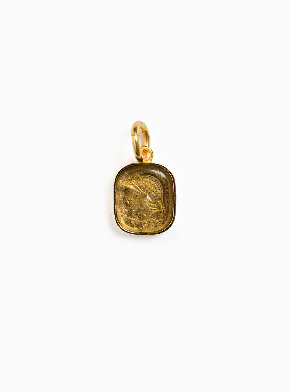 Dew Green & Warrior Cameo Charm NK
