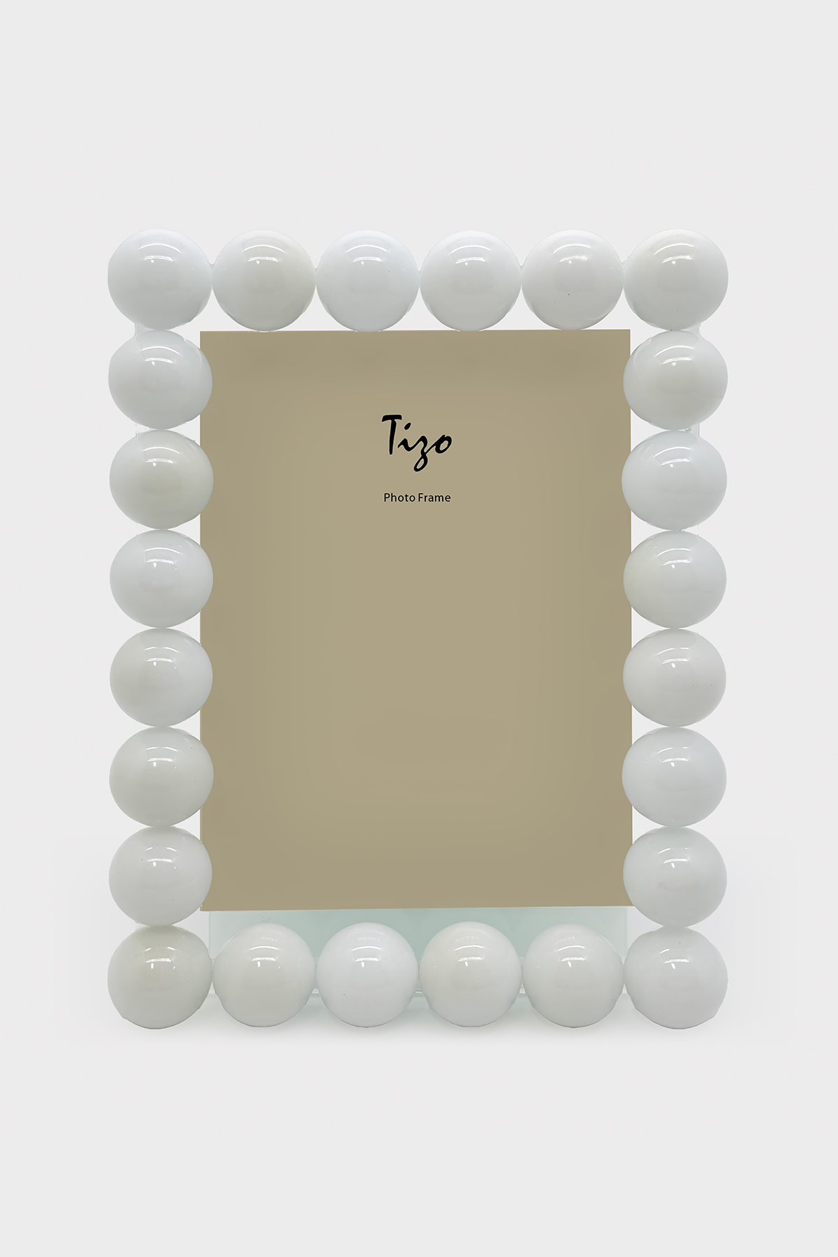 4x6 White Bubble Crystal Frame