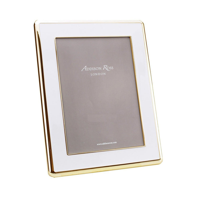 8x10 White & Gold Curved Frame