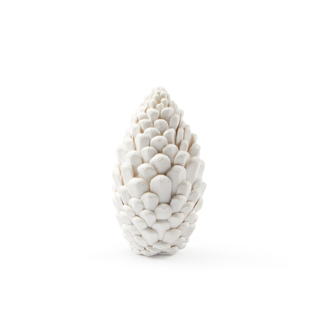 White Standing Pine Cone