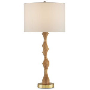 Wood Undulant Table Lamp