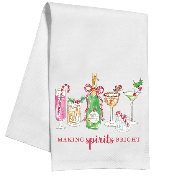 Making Spirits Bright Holiday Cocktails Towel