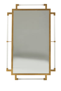 Gold & Lucite Rectangular Mirror