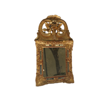 Load image into Gallery viewer, 18th C Mirror 3 Flowers &amp; Shell on Top