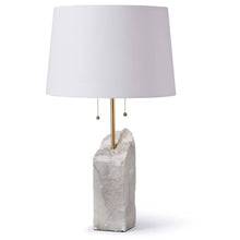 Load image into Gallery viewer, Square Raw Alabaster Lamp