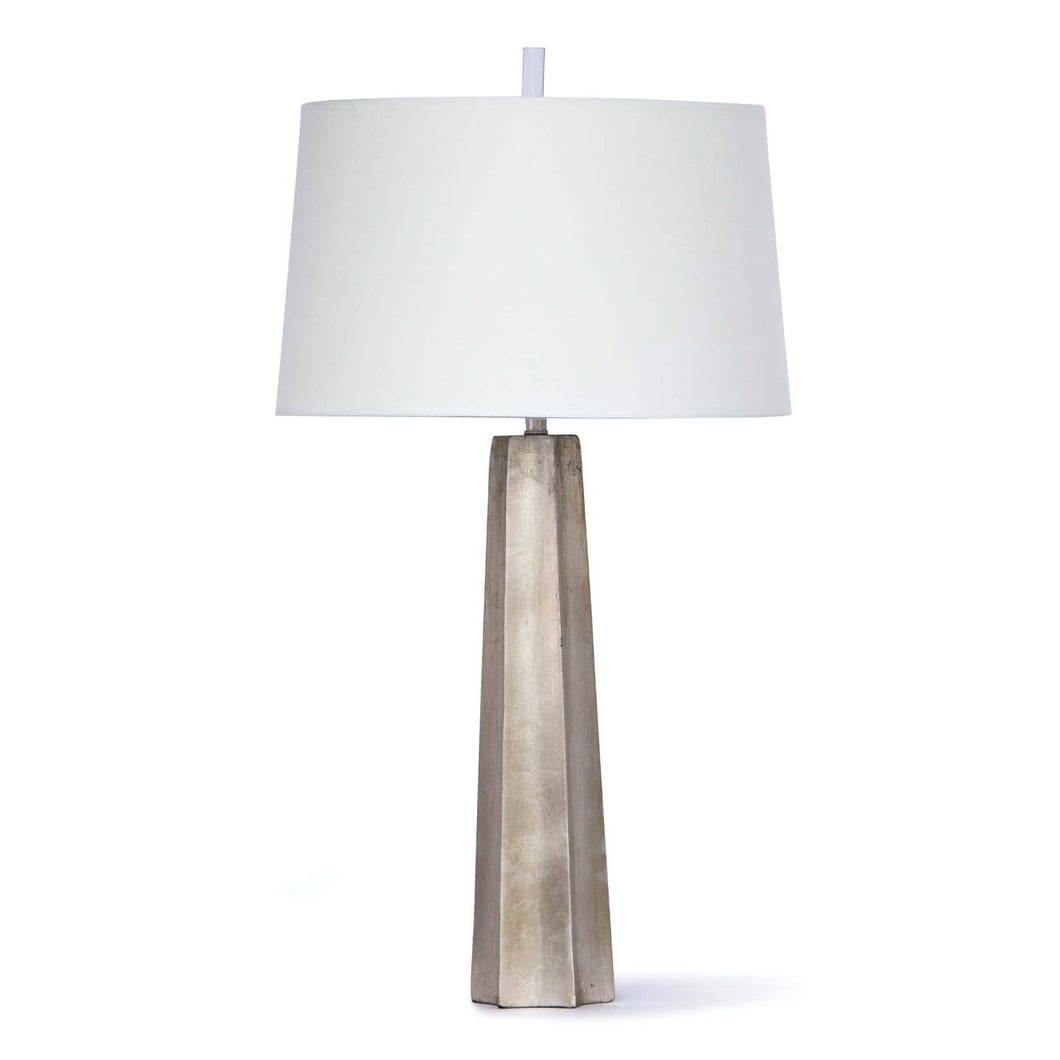 Tapered Silver Leaf Lamp