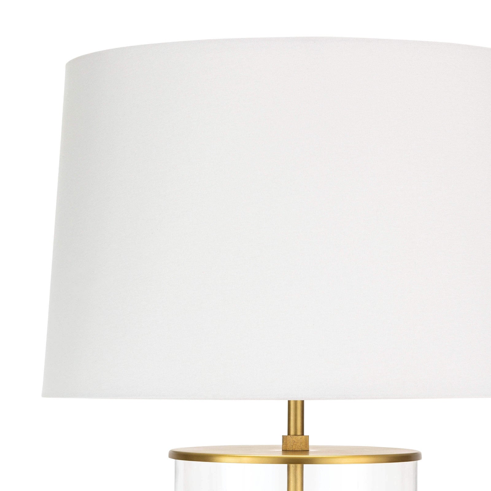 Brass Cylindrical Glass Lamp