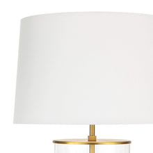 Load image into Gallery viewer, Brass Cylindrical Glass Lamp