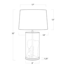 Load image into Gallery viewer, Brass Cylindrical Glass Lamp