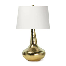 Load image into Gallery viewer, Polished Brass Lamp with Round Base