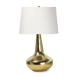 Polished Brass Lamp with Round Base
