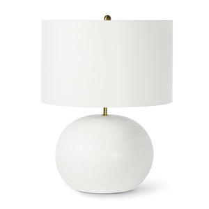 Round White Concrete Lamp