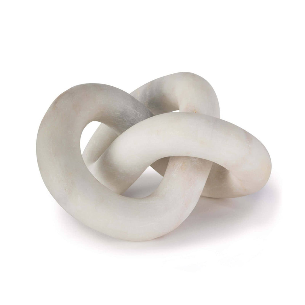 White Marble Knotted Sculpture