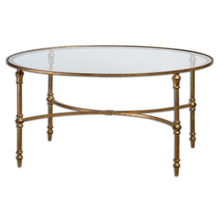 Load image into Gallery viewer, Oval Gold Leaf Coffee Table