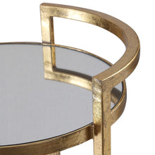 Load image into Gallery viewer, Mirror Top Gold Accent Table