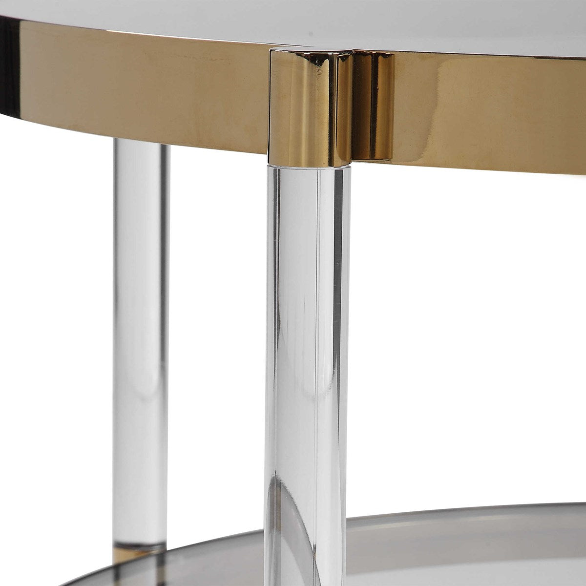 Glam Round Glass Coffee Table