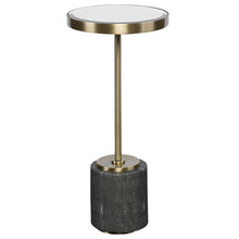 Load image into Gallery viewer, Mirror Top &amp; Shagreen Base Drink Table