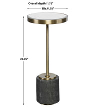 Load image into Gallery viewer, Mirror Top &amp; Shagreen Base Drink Table