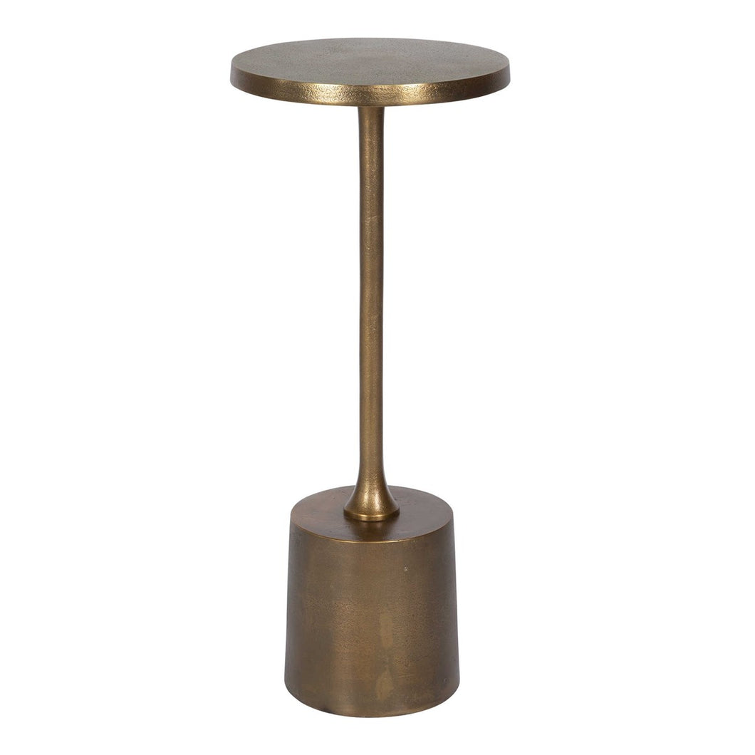 Gold Drink Table with Chunky Base