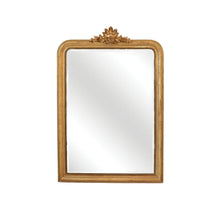 Load image into Gallery viewer, Louis Philippe Gold mirror with Fronton and Oak Parquet back